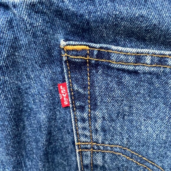 Levi’s 505 Men’s Jeans 34 Blue Straight Leg Classic Fit Cotton Dark wash Denim - Picture 7 of 12